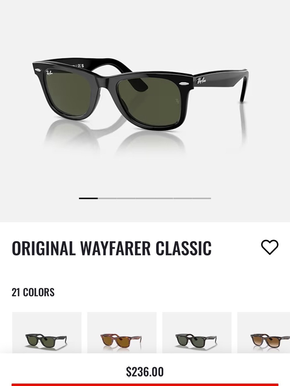 Ray-Ban ‘Wayfarer Classic’ Sunglasses